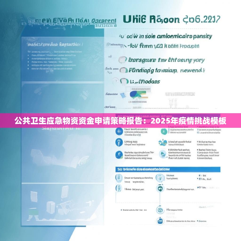 公共卫生应急物资资金申请策略报告：2025年疫情挑战模板