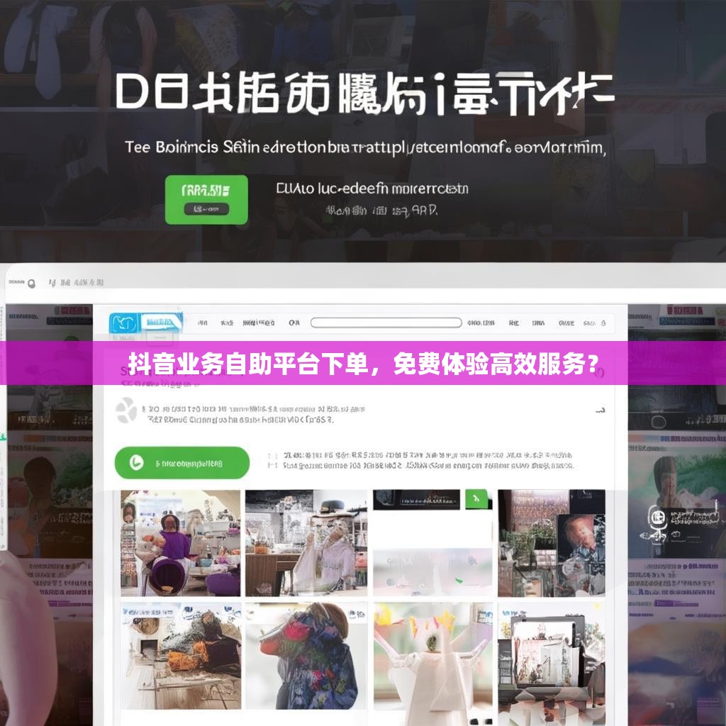 抖音业务自助平台下单，免费体验高效服务？